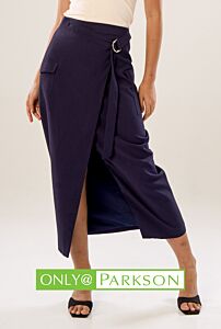 BELTED WRAP SKIRT
