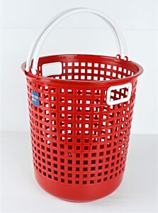 CG ROUND LAUNDRY BASKET W/HANDLE - RED COL.