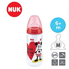 Mickey 300ml PP Bottle With Silicone Teat Size 2 M