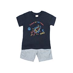 GRAPHIC T-SHIRT WITH GREY SHORTS SUIT