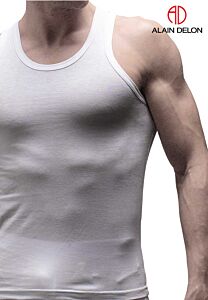 2 IN 1 COMBED COTTON SINGLET TEE