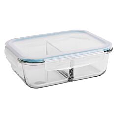 730ml 2 Compartment Rect Food Container