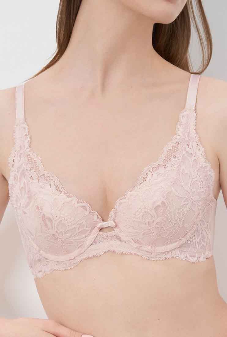NATURAL ELEGANCE PURE WIRED PADDED DEEP V BRA