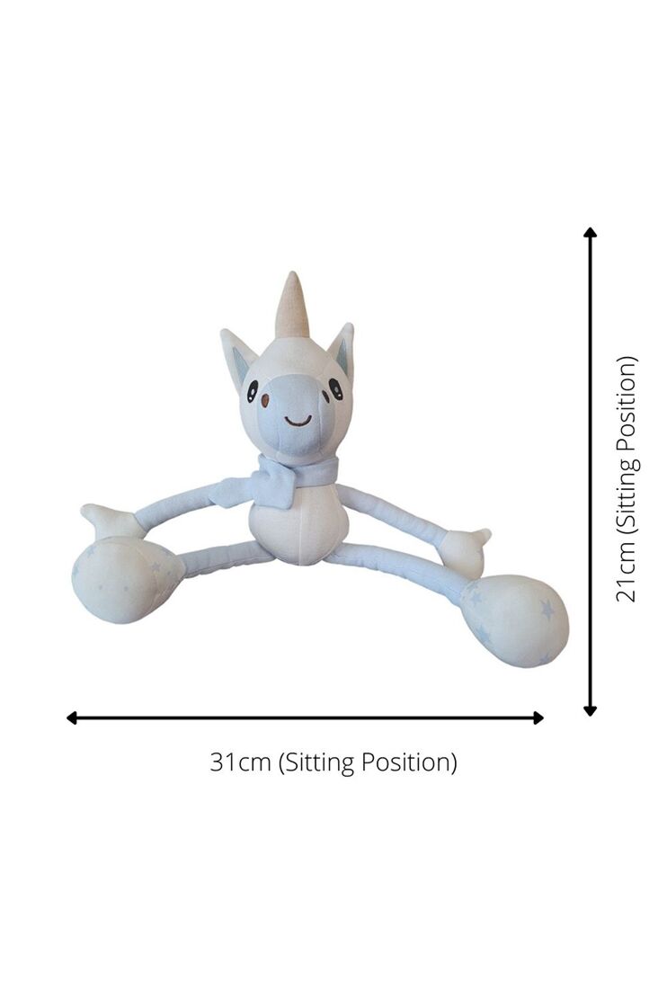 SIMPLE DIMPLE 100% ORGANIC COTTON -PULL HANDS & LEGS ACTIVITY TOY (UNICORN)