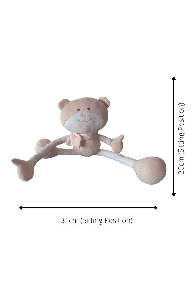 SIMPLE DIMPLE 100% ORGANIC COTTON -PULL HANDS & LEGS ACTIVITY TOY (BEAR)