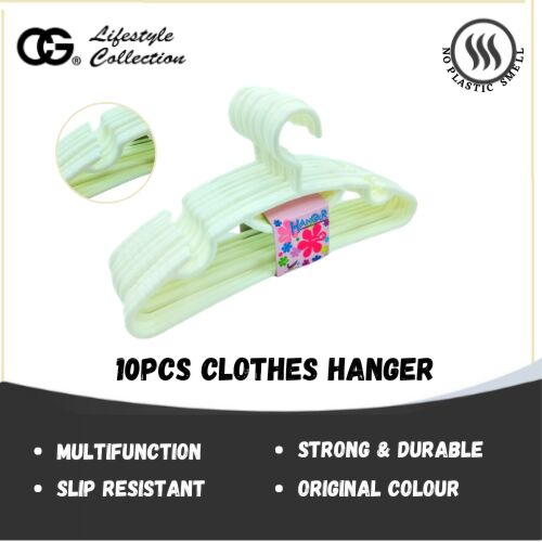 CG 10PCS CLOTHES HANGER - BEIGE COLOR