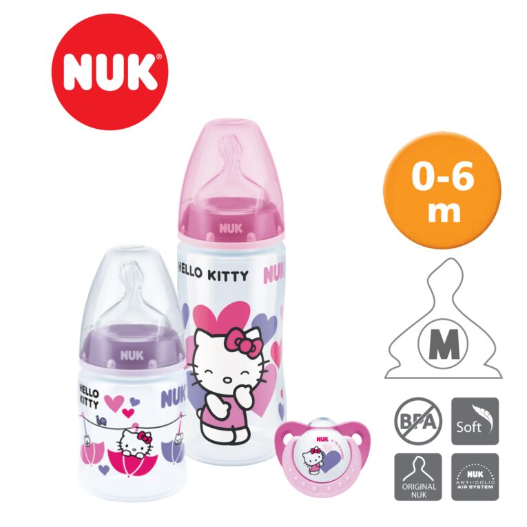 Nuk Premium Choice Hello Kitty Trio Gift Pack (PP) Bottle With Size1 M