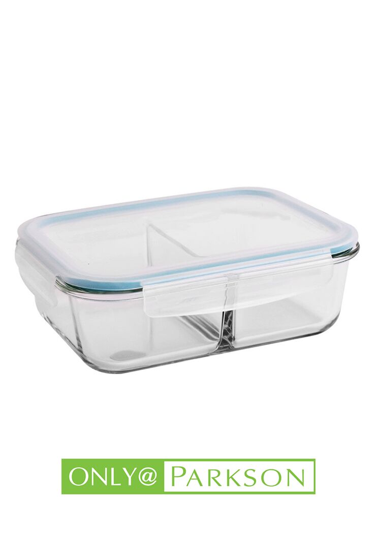 730ML 2 COMPARTMENT RECT FOOD CONTAINER