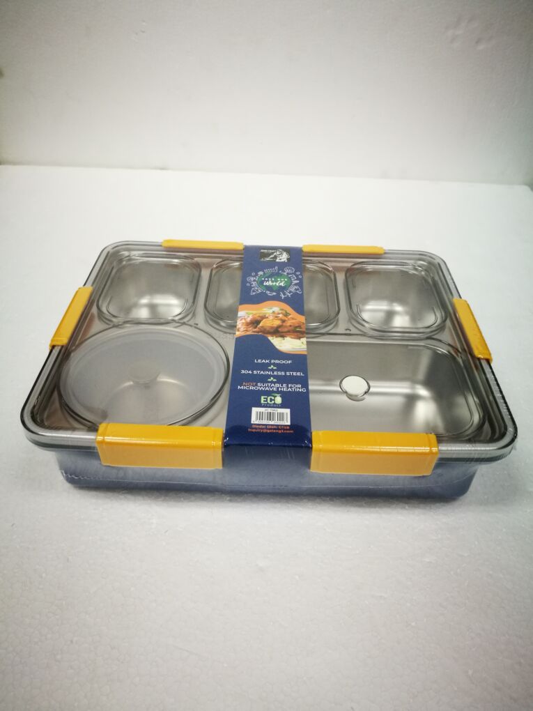 5 COMPARTMENTS S/S 304 LUNCH BOX
