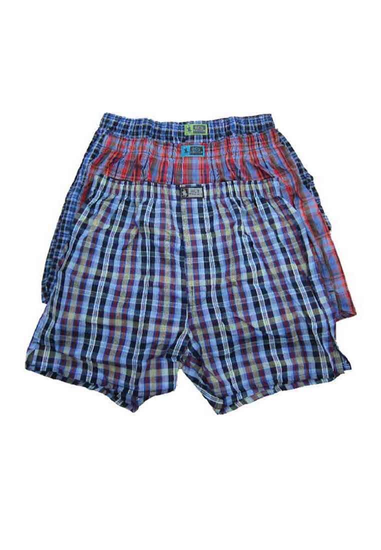 3 IN 1 COTTON WOVEN BOXER